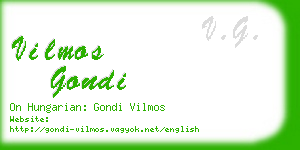 vilmos gondi business card